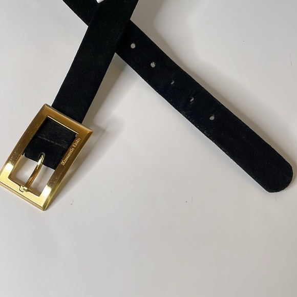 Kenneth Cole New York Belt Black Suede Leather Belt - Picture 2 of 11